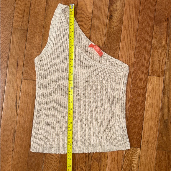 Current One-Shoulder Ribbed Knit Top Size Large - Picture 6 of 6
